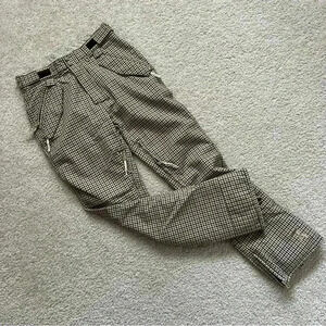 Special Blend Revolver Waterproof 15K Ski Snowboarding Pants Men XS Beige Plaid